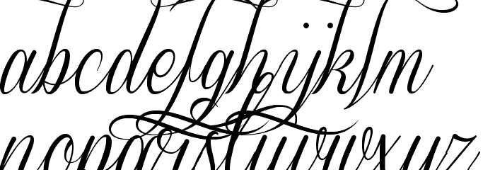 Sverige Script Decorated Demo Font LOWERCASE
