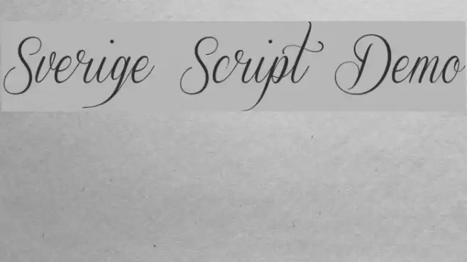 Sverige Script Demo Font examples