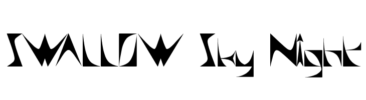 SWALLOW Sky Night Font