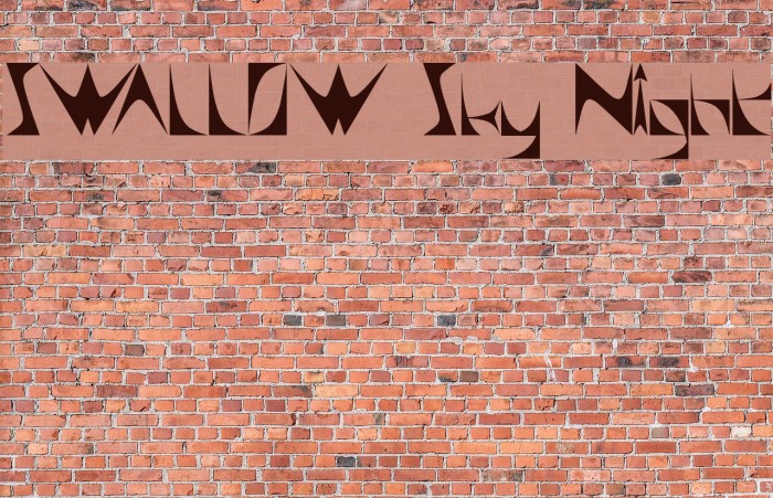 SWALLOW Sky Night Font examples