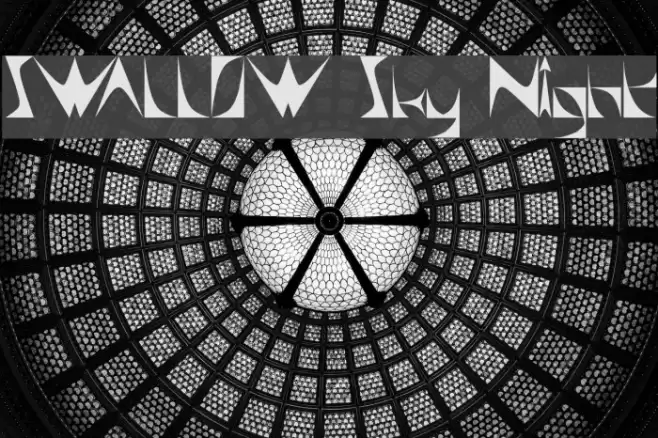 SWALLOW Sky Night Font examples
