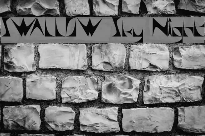 SWALLOW Sky Night Font examples