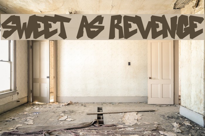 SWEET AS REVENGE フォント examples
