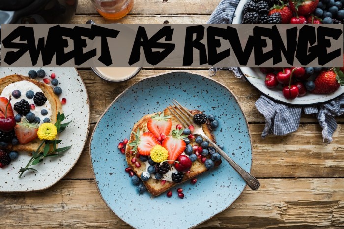 SWEET AS REVENGE フォント examples
