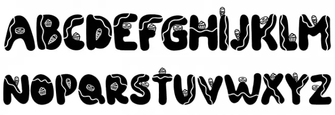 SWEET CAKE FREE Font UPPERCASE