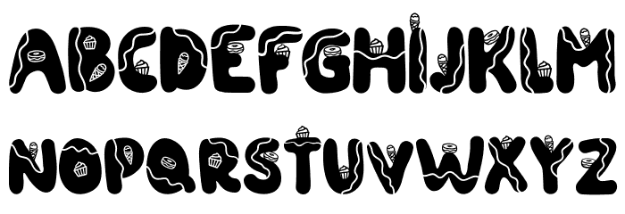 SWEET CAKE FREE Font LOWERCASE
