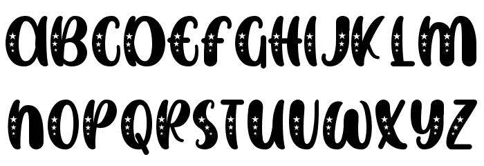 SWEET DUCK Personal Use ONly Stars Font LOWERCASE