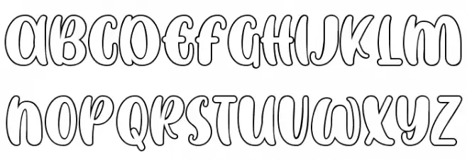 SWEET DUCK Personal Use Only Outline Polices MAJUSCULES