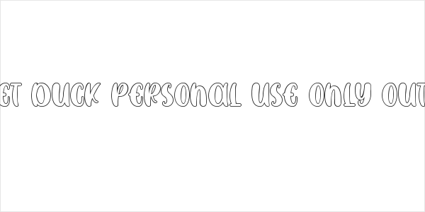 SWEET DUCK Personal Use Only Outline Logo