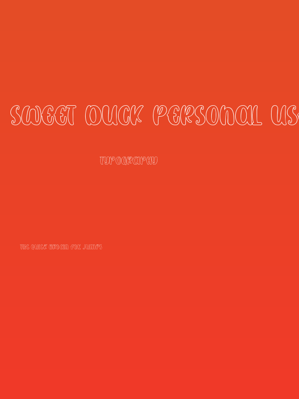 SWEET DUCK Personal Use Only Outline Poster