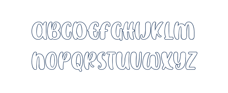 SWEET DUCK Personal Use Only Outline Lowercase