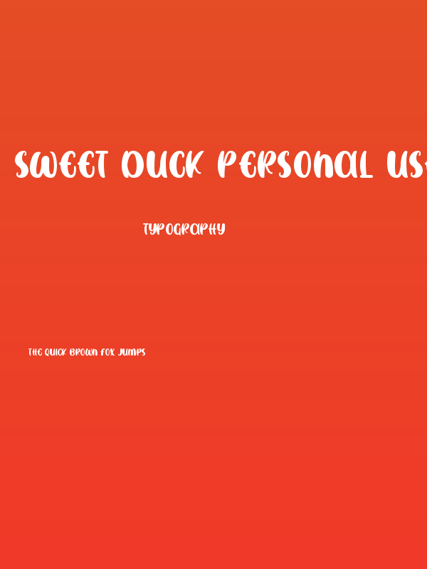 SWEET DUCK Personal Use Only Poster