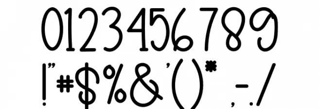 SWEET LETTER Font OTHER CHARS