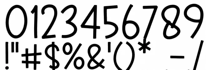 SWEET MARKER Font OTHER CHARS