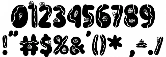 SWEETCAKEFREE Font OTHER CHARS