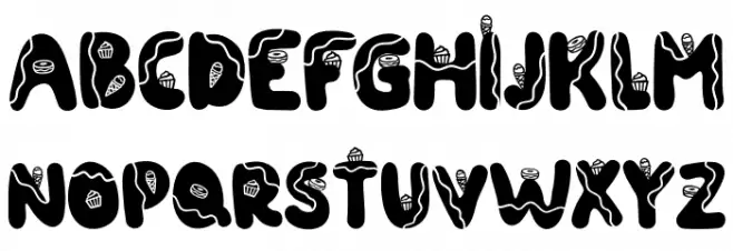 SWEETCAKEFREE フォント 大文字