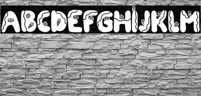 SWEETCAKEFREE Font examples