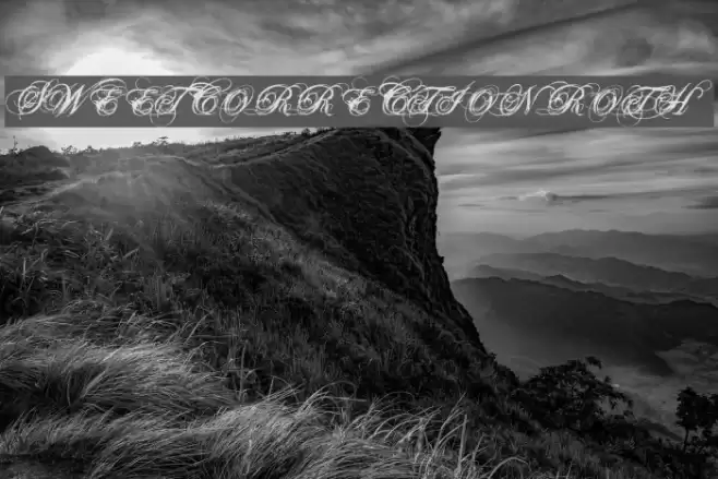 SWEETCORRECTION ROTH Schriftart examples