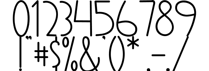 SWEETHOMERegular Font OTHER CHARS