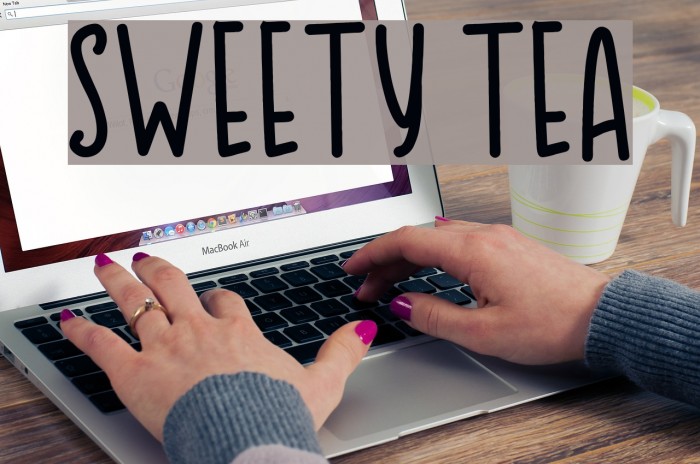 SWEETY TEA Font examples
