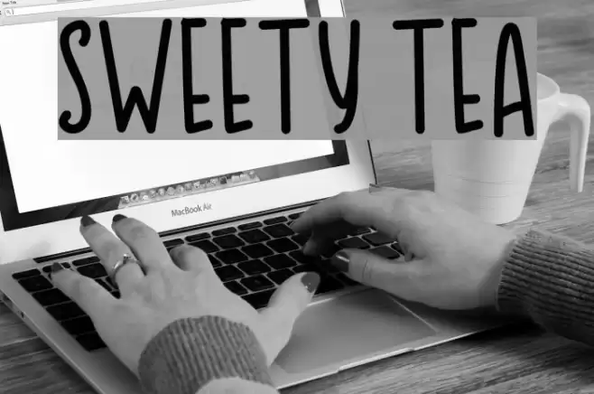 SWEETY TEA Font examples
