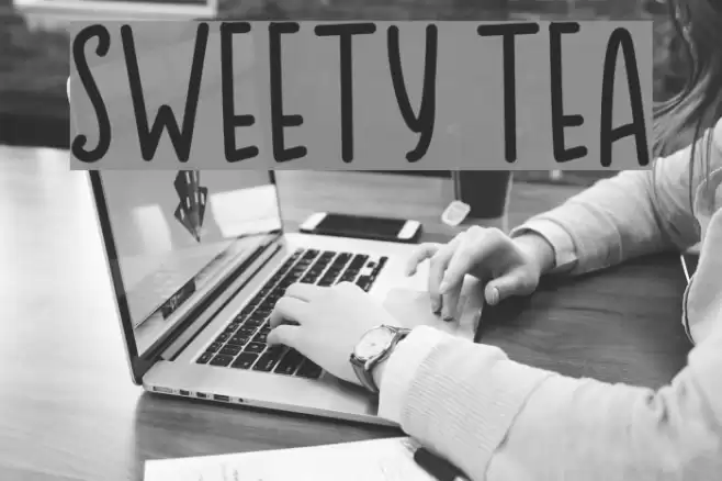 SWEETY TEA Font examples