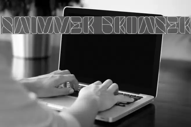 SWIMMER BROWSER Font examples