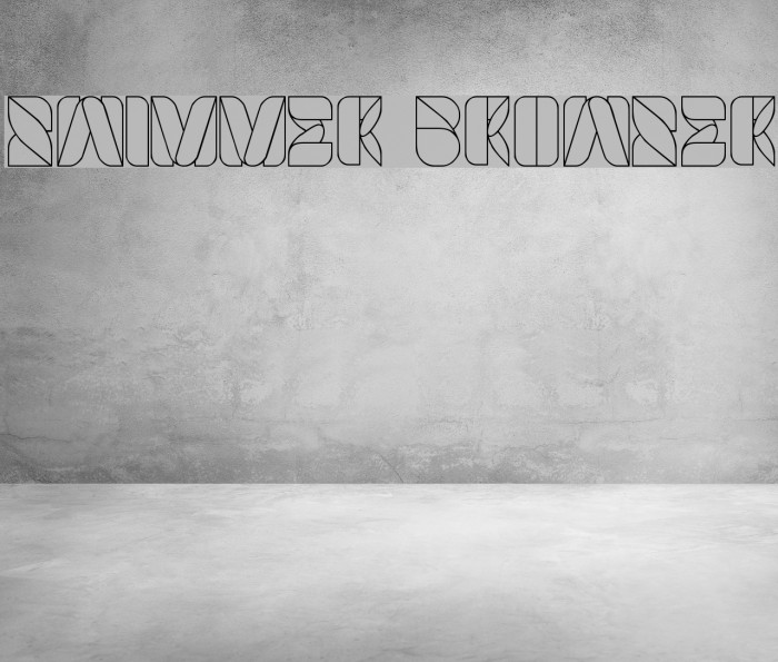 SWIMMER BROWSER Font examples