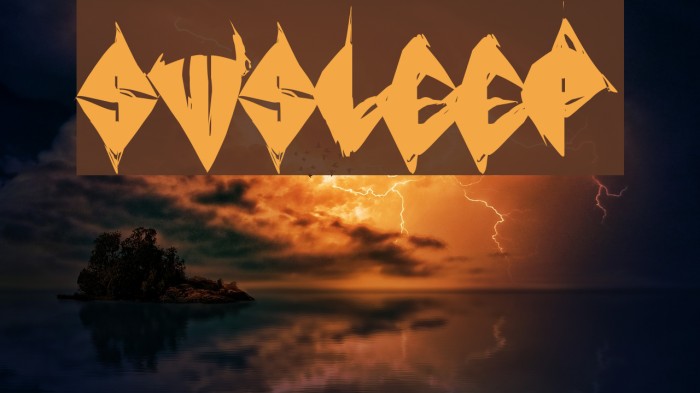 SWSleep Font examples