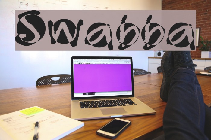 Swabba Font examples