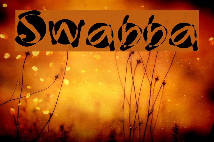 Swabba Font examples