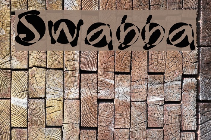 Swabba Font examples