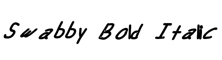 Swabby Bold Italic Font