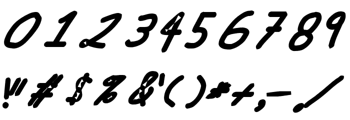 Swabby Bold Italic Font OTHER CHARS