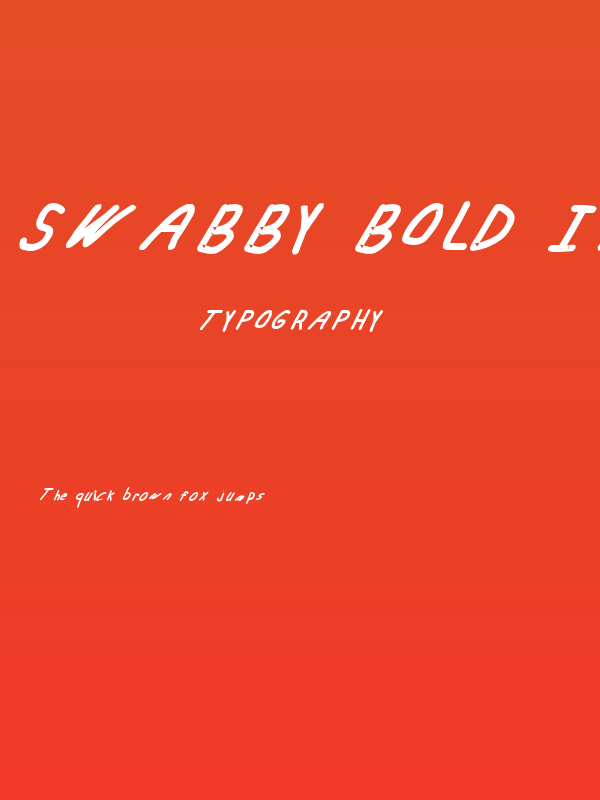 Swabby Bold Italic Poster