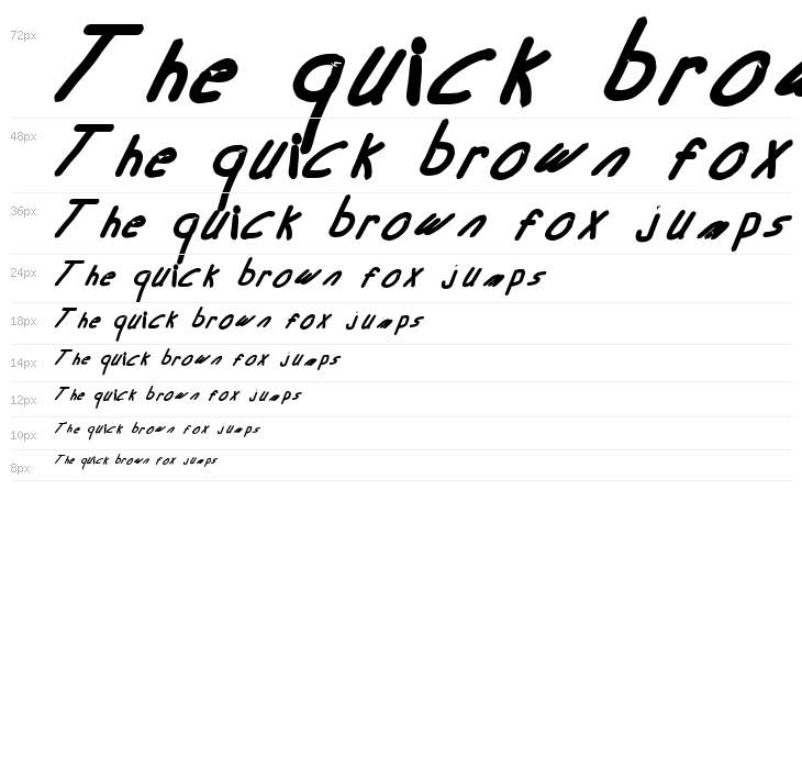 Swabby Bold Italic Waterfall