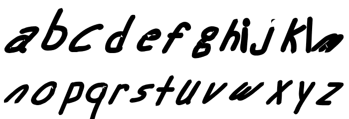 Swabby Bold Italic Font LOWERCASE