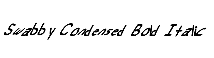 Swabby Condensed Bold Italic  フリーフォントのダウンロード