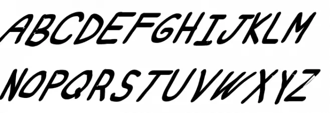 Swabby Condensed Bold Italic Polices MAJUSCULES