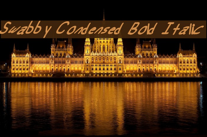 Swabby Condensed Bold Italic Font examples
