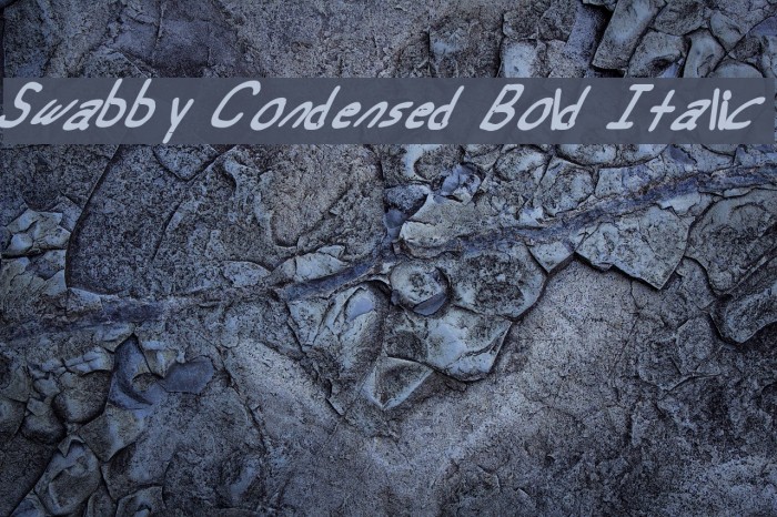 Swabby Condensed Bold Italic Font examples
