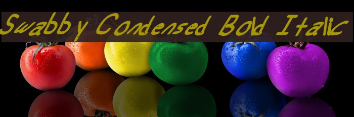Swabby Condensed Bold Italic Font examples