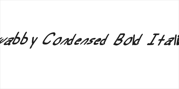 Swabby Condensed Bold Italic Logo