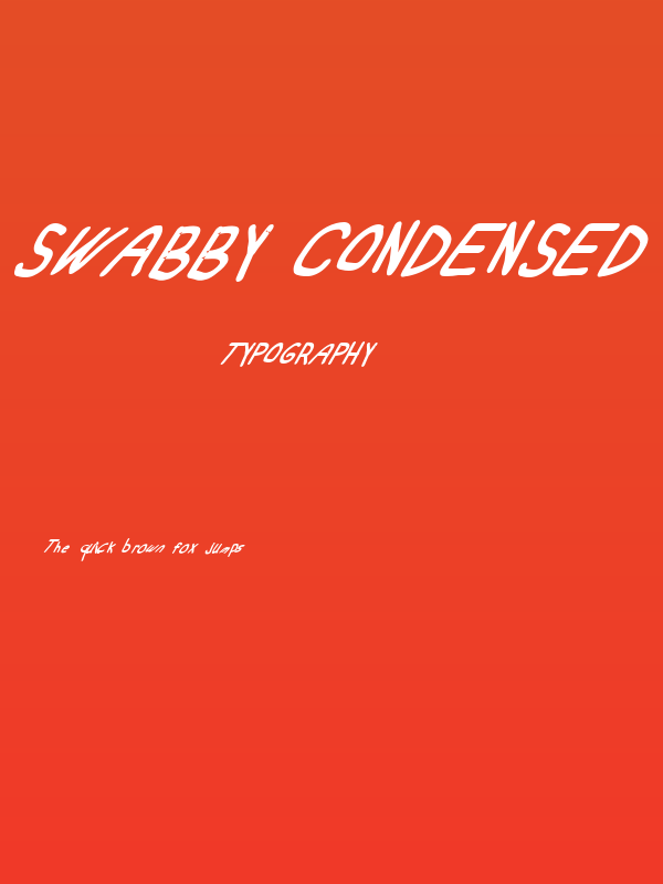 Swabby Condensed Bold Italic Poster