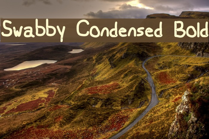 Swabby Condensed Bold Font examples