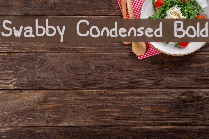 Swabby Condensed Bold Font examples
