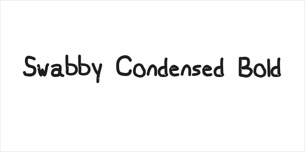 Swabby Condensed Bold Logo