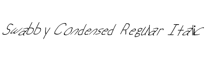 Swabby Condensed Regular Italic  les polices de caractères gratuit tlcharger
