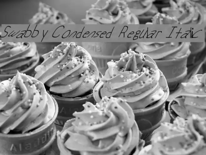Swabby Condensed Regular Italic Font examples