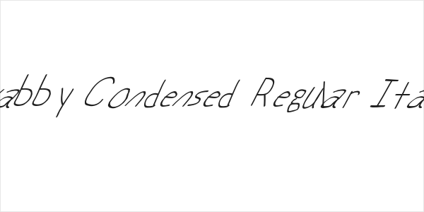 Swabby Condensed Regular Italic Logo